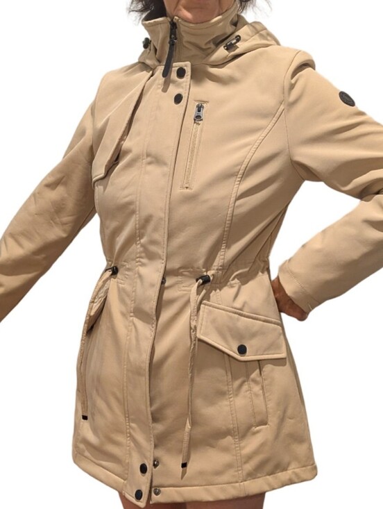 French Connection Jackets & Blazers - French Connection Softshell Anorak Women’s Hooded Small Khaki